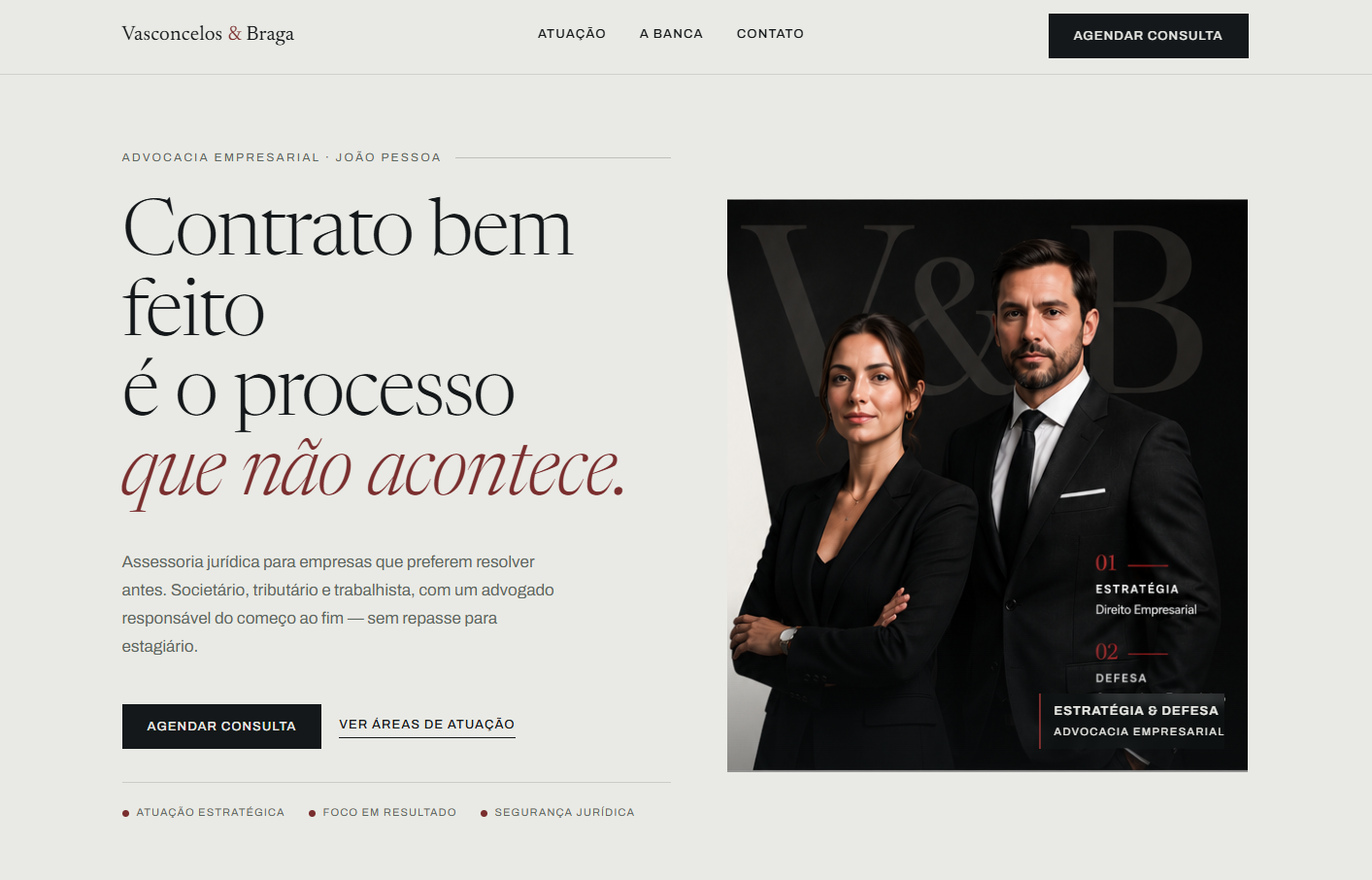 Projeto de website para escritório de advocacia
